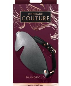 Bondage Couture PU Leather Blind Fold - Black