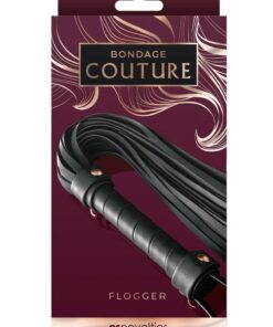 Bondage Couture PU Leather Flogger - Black