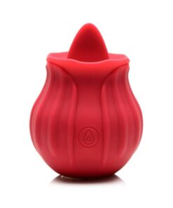 Inmi Bloomgasm Wild Violet Rechargeable Silicone 10X Licking Stimulator - Red