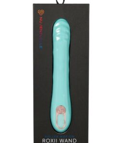 Nu Sensuelle Roxii Rechargeable Silicone Wand with Roller Motion - Electric Blue