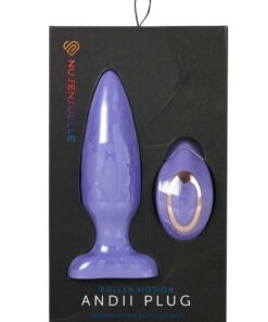 Nu Sensuelle Andii Rechargeable Silicone Plug with Roller Motion - Ultra Violet