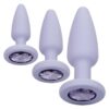 First Time Crystal Booty Kit Silicone Probes (3 piece) - Purple