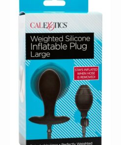 Weighted Silicone Inflatable Plug Large - Black