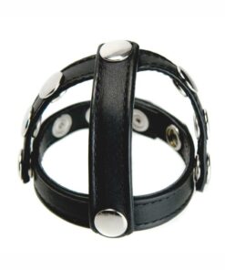 Strict Leather Snap-on Cock and Ball Harness - Black