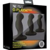 Nexus GPLAYTRIO+ Unisex Rechargeable Silicone Vibrator Set (3 piece) - Black
