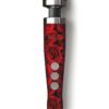 Doxy Die Cast 3R Wand Rechargeable Vibrating Body Massager - Rose Pattern Red/Black
