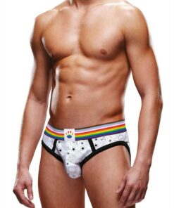 Prowler Pride Love and Peace 3 Brief - XLarge - Rainbow
