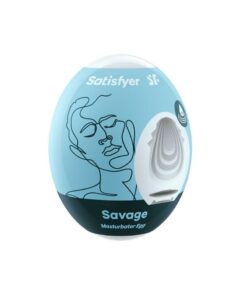 Satisfyer Masturbator Egg Single (Savage) - Blue