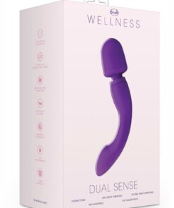 Wellness Dual Sense Rechargeable Silicone Massager - Purple