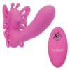 Venus Butterfly Pulsating Venus G Silicone Rechargeable Strap-On With Remote Control - Pink