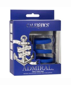 Admiral Triple Silicone Cock Cage - Blue