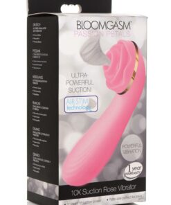 Inmi Bloomgasm Passion Petals 10X Rechargeable Silicone Rose Clitoral Stimulator - Pink