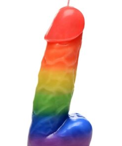 Master Series Pride Pecker Rainbow Drip Candle