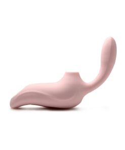 Shegasm 3-Way Elixir Rechargeable Silicone Sucking and Pulsing Vibrator - Pink