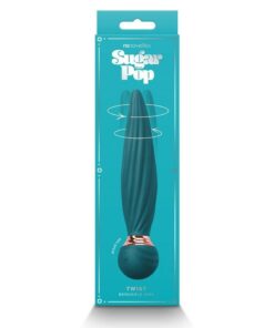 Sugar Pop Twist Rechargeable Silicone Vibrator - Teal