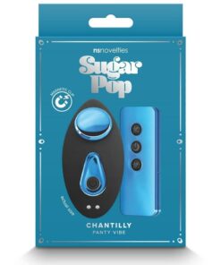 Sugar Pop Chantilly Rechargeable Silicone Remote Controlled Panty Vibe - Black