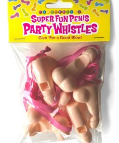 Super Fun Penis Party Whistles (6 per Pack)