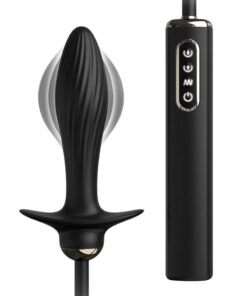 Anal Fantasy Elite Auto-Throb Rechargeable Silicone Inflatable Vibrating Plug - Black