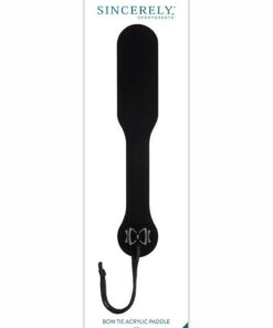 Sincerely Bow Tie Acrylic Paddle - Black