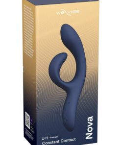 We-Vibe Nova 2 Rechargeable Silicone Rabbit Vibrator - Midnight Blue
