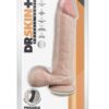 Dr. Skin Plus Thick Posable Dildo with Balls 9in - Vanilla
