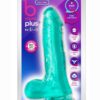 B Yours Plus Ram n` Jam Realistic Dildo with Balls 8in - Teal