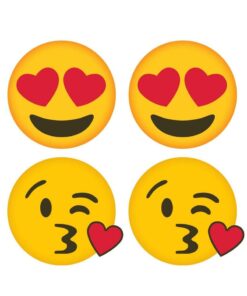 Peekaboos Emoji Hearts Pasties - Yellow/Red