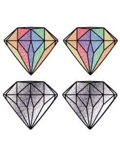 Peekaboos Diamonds Pasties - Rainbow