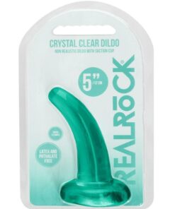 RealRock Crystal Clear Dildo with Suction Cup 5in