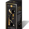 Secret Kisses Handblown Double Ended Glass Dildo 5.5in - Black/Gold