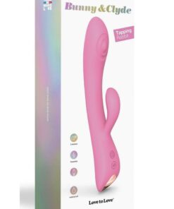 Bunny and Clyde Rechargeable Silicone Rabbit Vibrator - Pink Passion