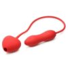 Shegasm Love On Me Rechargeable Silicone Suction Clit Stimulator and Vibrating Egg - Red