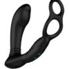 Nexus Simul8 Stroker Edition Rechargeable Silicone Dual Anal and Cock/Ball Ring with Remote Control - Black