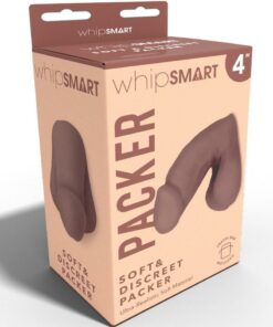 WhipSmart Soft and Discreet Packer 4in - Chocolate