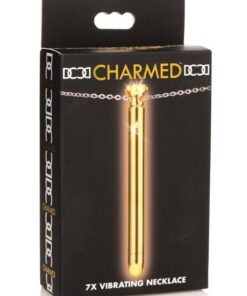 Charmed Rechargeable Stainless Steel 7X Vibrating Necklace - Gold