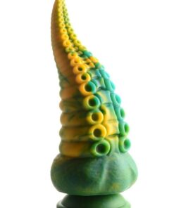 Creature Cocks Monstropus Tentacled Monster Silicone Dildo - Green/Yellow/Blue