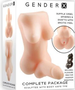 Gender X The Complete Package Full Body Textured Stroker - Vanilla