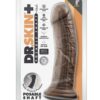 Dr. Skin Plus Thick Posable Dildo with Suction Cup 8in - Chocolate