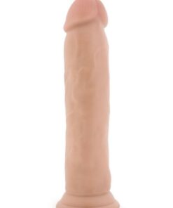 Dr. Skin Plus Thick Posable Dildo with Suction Cup 9in - Vanilla
