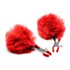 Charmed Pom Pom Nipple Clamps - Red