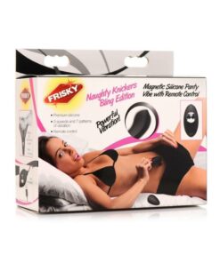 Frisky Naughty Knickers Bling Edition Silicone Panty Vibe with Remote Control - Black