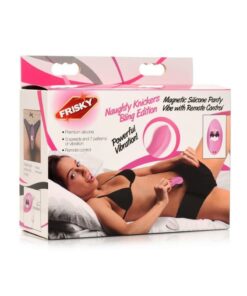 Frisky Naughty Knickers Bling Edition Silicone Panty Vibe with Remote Control - Pink