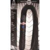 Master Series Vibra-Lasher 9X Vibrating Silicone Dildo Flogger - Black