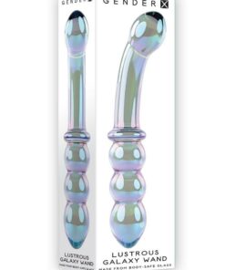 Gender X Lustrous Galaxy Wand Glass Dildo - Multicolor