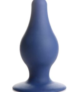 Squeeze-It Squeezable Silicone Tapered Anal Plug - Large - Blue