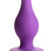 Squeeze-It Squeezable Silicone Tapered Anal Plug - Medium - Purple