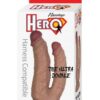Hero The Ultra Double Dildo with Suction Cup - Chocolate