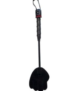 Rouge Mini Leather Hand Riding Crop - Black