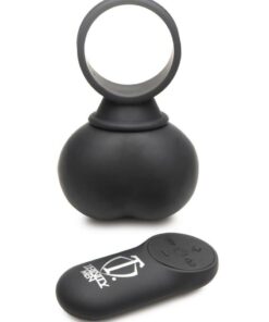 Trinity Men 28X Rechargeable Silicone Vibrating Balls with Remote - X-Large - Black