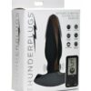 Thunder Plugs 25X Pulsing and Vibrating Rechargeable Silicone Plug with LCD Remote - Black